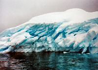 antarctica icebergs blue crevasses